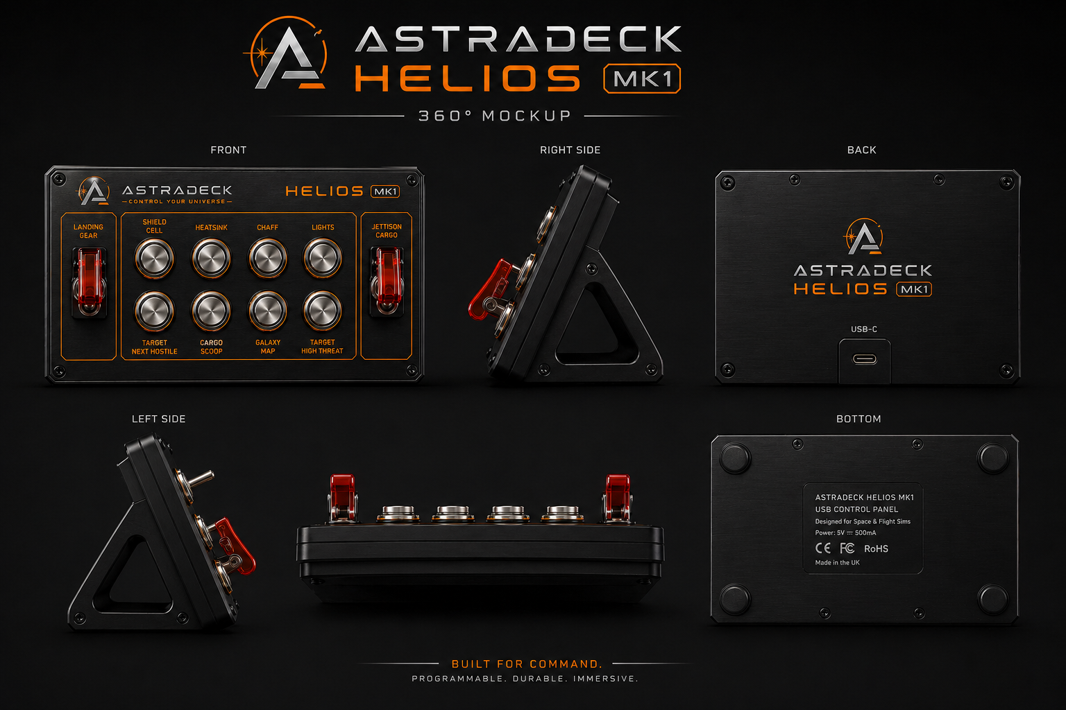 AstraDeck Helios MKI 360 degree product mockup